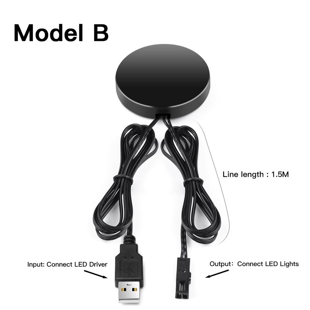 DC 5V USB LED Dimmer Touch Sensor Switch Penetrable 25mm Wood Glass Acrylic Dimmable Switch DIY Kitchen Cabinet Wardrobe Lamp