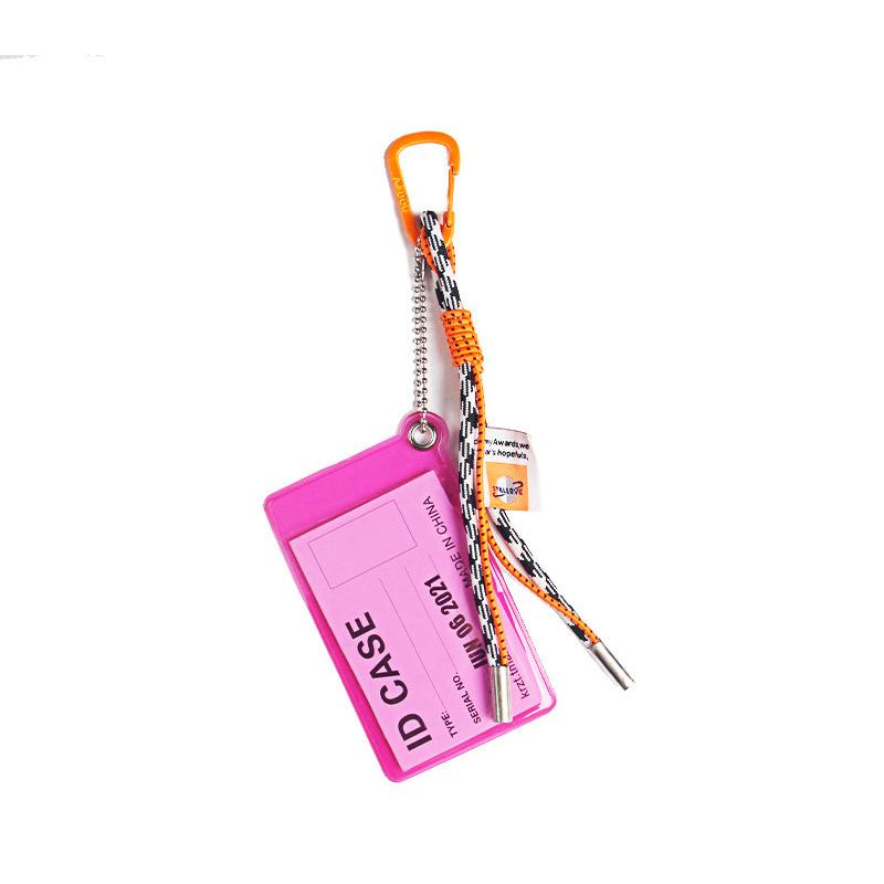 Держатель для карт, шнурок для ключей, флуоресцентный цветной брелок, декоративный держатель для удостоверений
