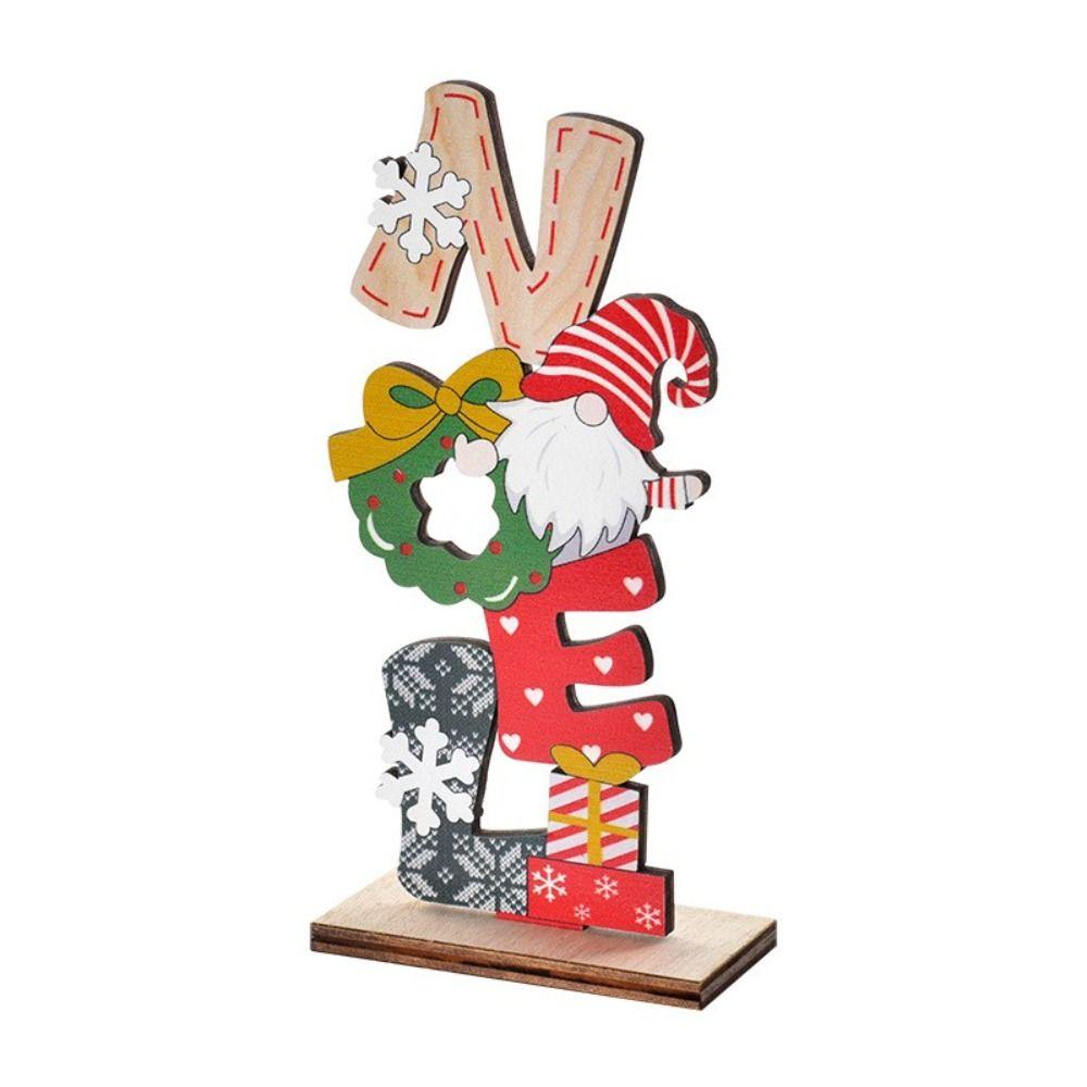 Wood Mini Office Alphabet Handicrafts Home Jigsaw Ornaments Kit Children Toys Desktop Ornaments Christmas Decoration