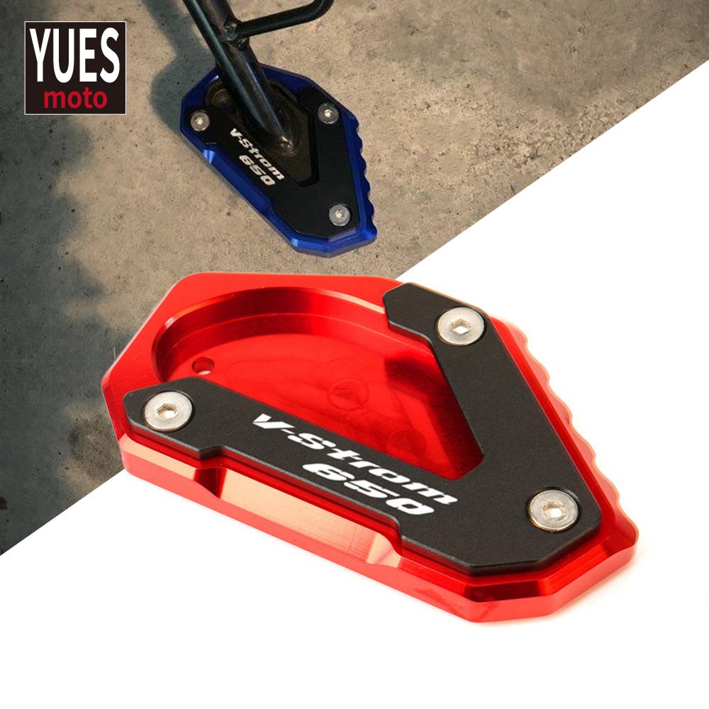 Аксессуары для мотоциклов, алюминиевая черная боковая подставка, удлинитель-удлинитель для Suzuki DL650 V Strom Vstrom 650 XT