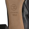 Great CHANEL Ankle boots black leather Women 38.5 G31795 Used