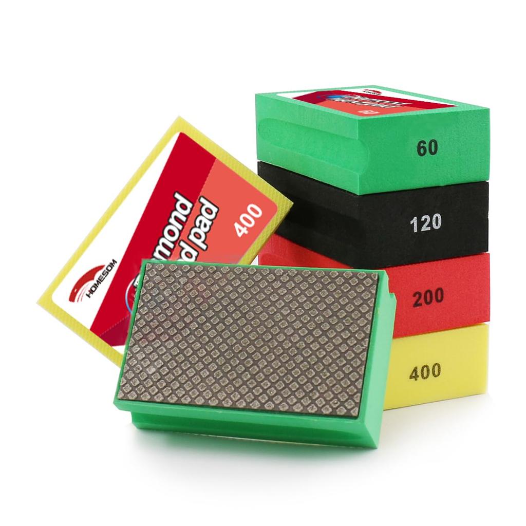 HOMESOM Гальванические алмазные ручные полировальные 60 грит шлифовальные подушечки для стекла и DIY ручные инструменты подушечки, камень, мрамор, керамика,