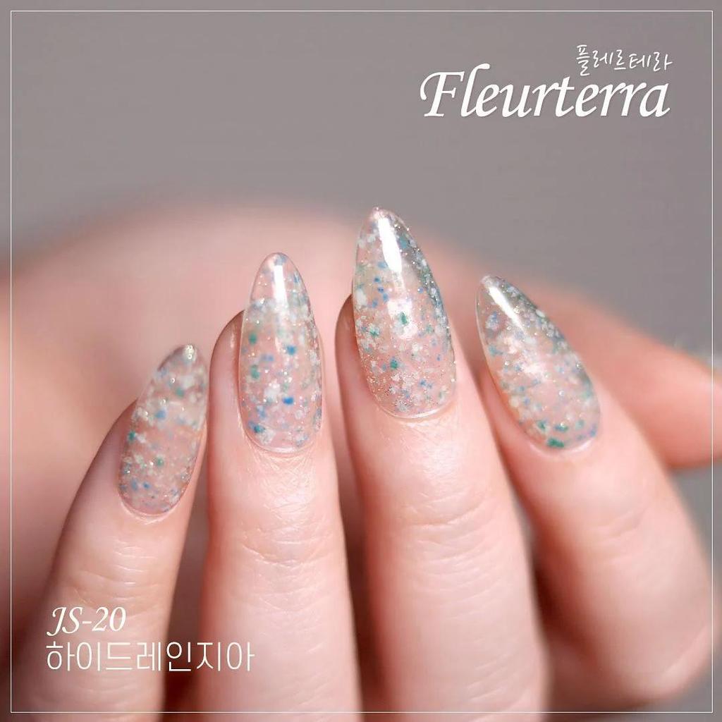 Jello Jello Fleurterra Terrazo Syrup Gel Glitter Nail Polish 10 мл 6 Color Set, KBeauty, Премиум гель для ногтей, Корейская косметика, образец