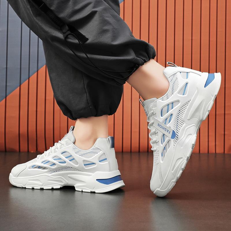 Men's Casual Sneakers Summer Breathable Anti Slip Mesh Outdoor Running Shoes Student Sneaker Tennis Shoes Informales