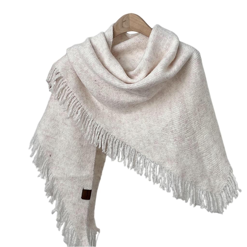 New Ladies Knitted Scarf Fashionable Wool Shawl Winter Warm Women Versatile Scarf High-end Sense Solid Color Tassel Scarf