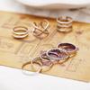 Simple Knuckle Midi Ring Set Vintage Plated Women/Girl Finger Stackable Rings Set DIY Jewelry Gifts