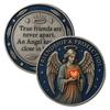 Friendship Protection Angel Souvenir Coin Metal Carving Guardian Angel Collectible Coin Round Badge Home Decoration Friends Gift