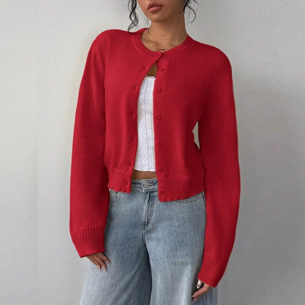 Women's Cardigan Sweaters Lightweight R-Neck Long Sleeve Outfits Fall Fashion 2025 Clothing