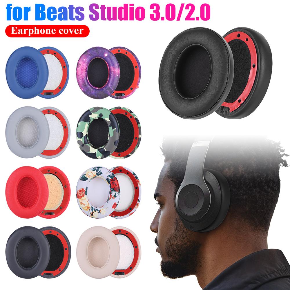 Replacement Ear Pads Protein Leather and Memory Foam Replacement Earpads Headphone Ear Covers for Beats Studio 2/3 B0501 B0500