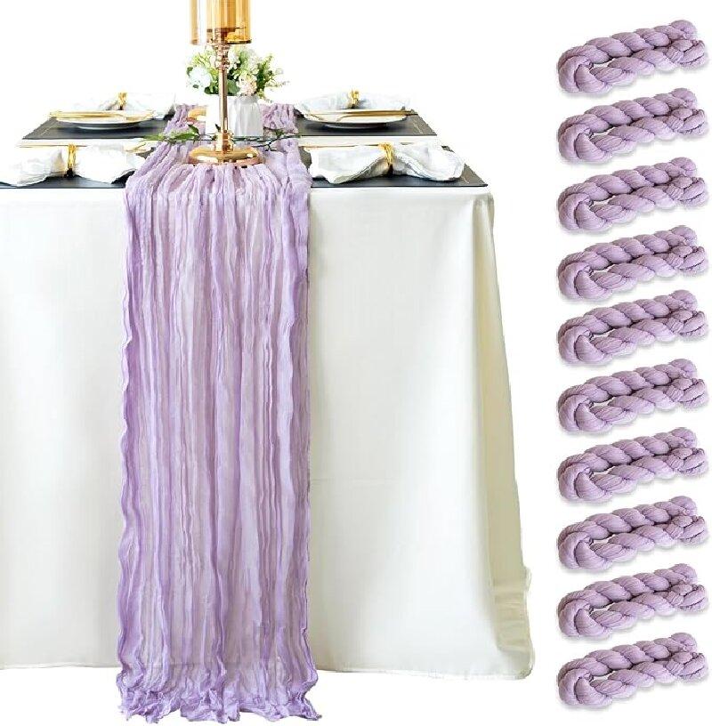 10 шт. марлевая дорожка для стола в деревенском стиле для свадебного декора, арки, драпировки, свадебного детского душа, дня рождения, праздника, вечеринки, праздника