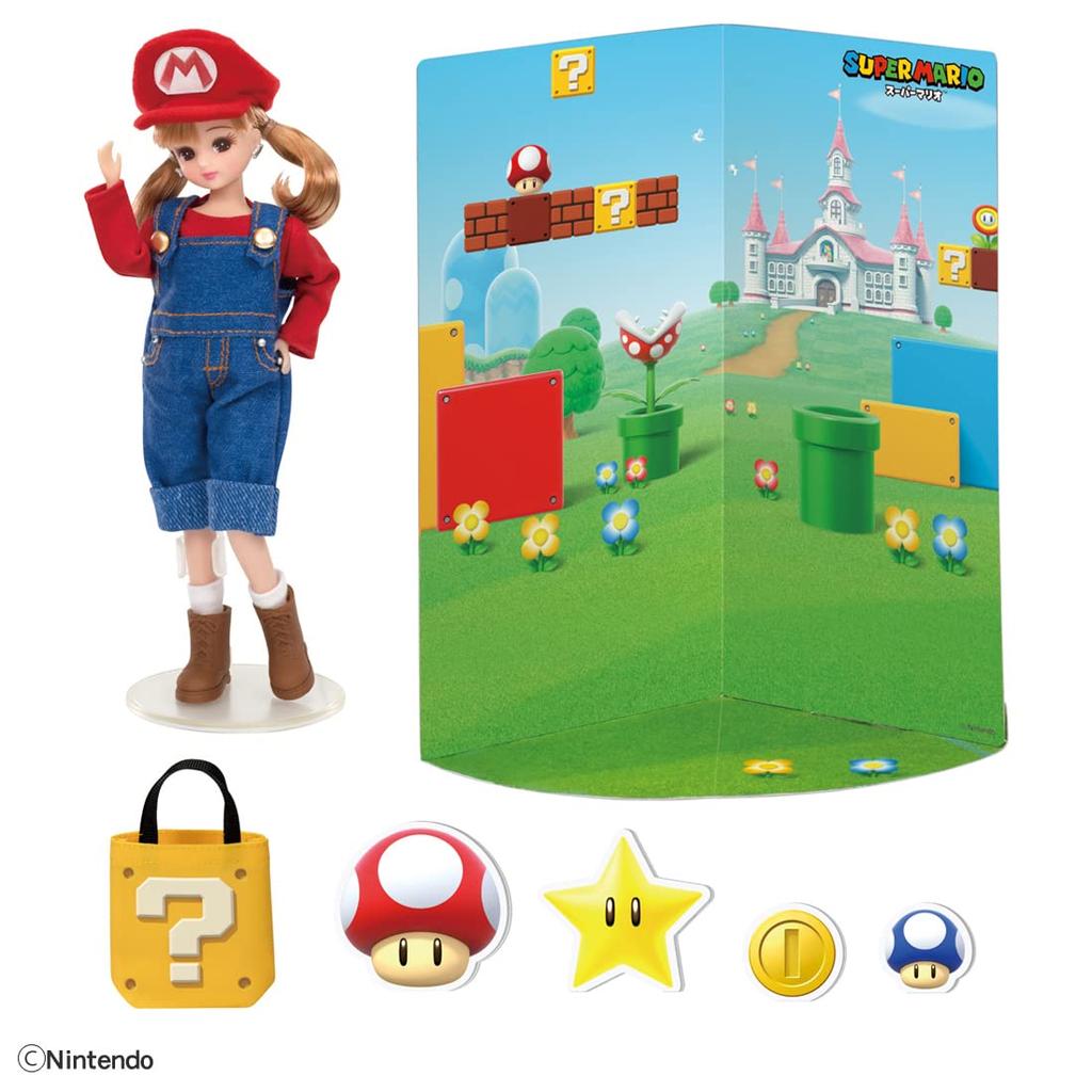 TAKARA TOMY Doll Super Mario Lover Pretend Play Toy for Ages 3 and Up Licca-chan LD-33 Licca-chan Dress-Up