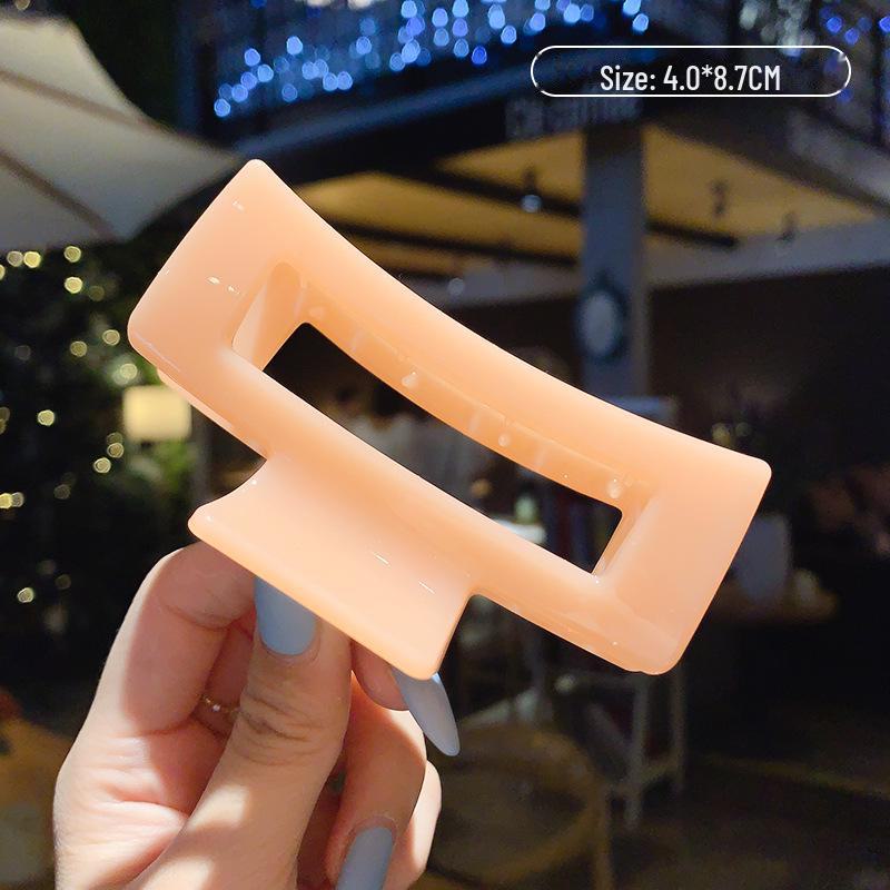 Корейская квадратная заколка для волос «Акула»: Элегантная, простая, крупная заколка для волос для женщин. Отлично подходит для придания объема головному убору на затылке.