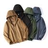 Men's Plush Hooded Fleece Jacket - Warm Zipper Cardigan for Autumn & Winter