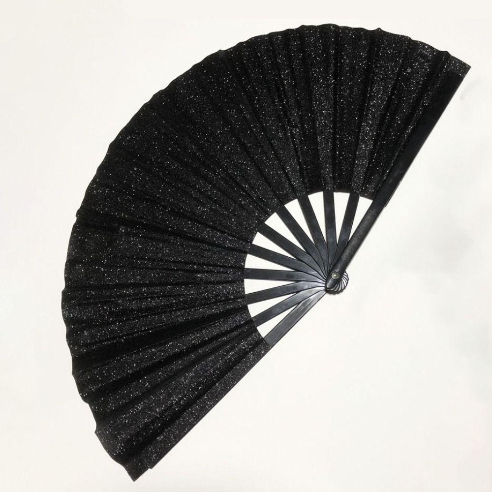 Ручной веер для танца 33 см Веер Кунг-фу Портативный Складной веер с блестками Подарок