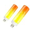 1 Pcs USB Ambient Light LED Flame Flashing Candle Light Book Light for Power Bank Camping Lighting HMM