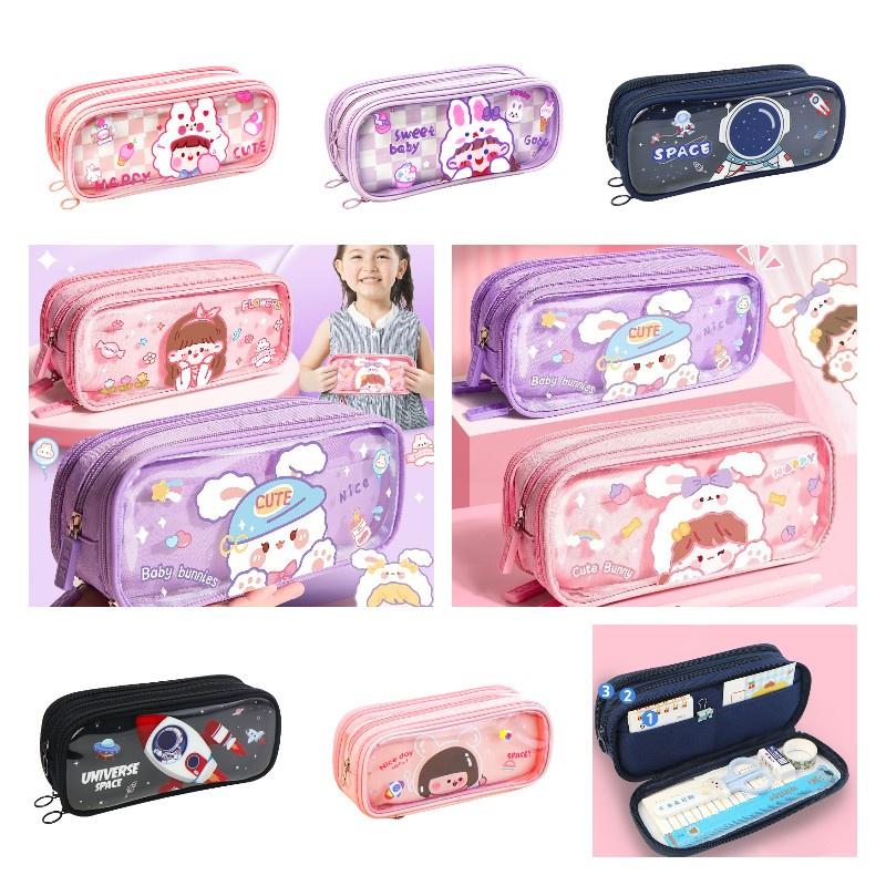 Tong Zhuo 7181 Purple And Gray Bear Pencil Case Lovely Design For Boys And Girls
