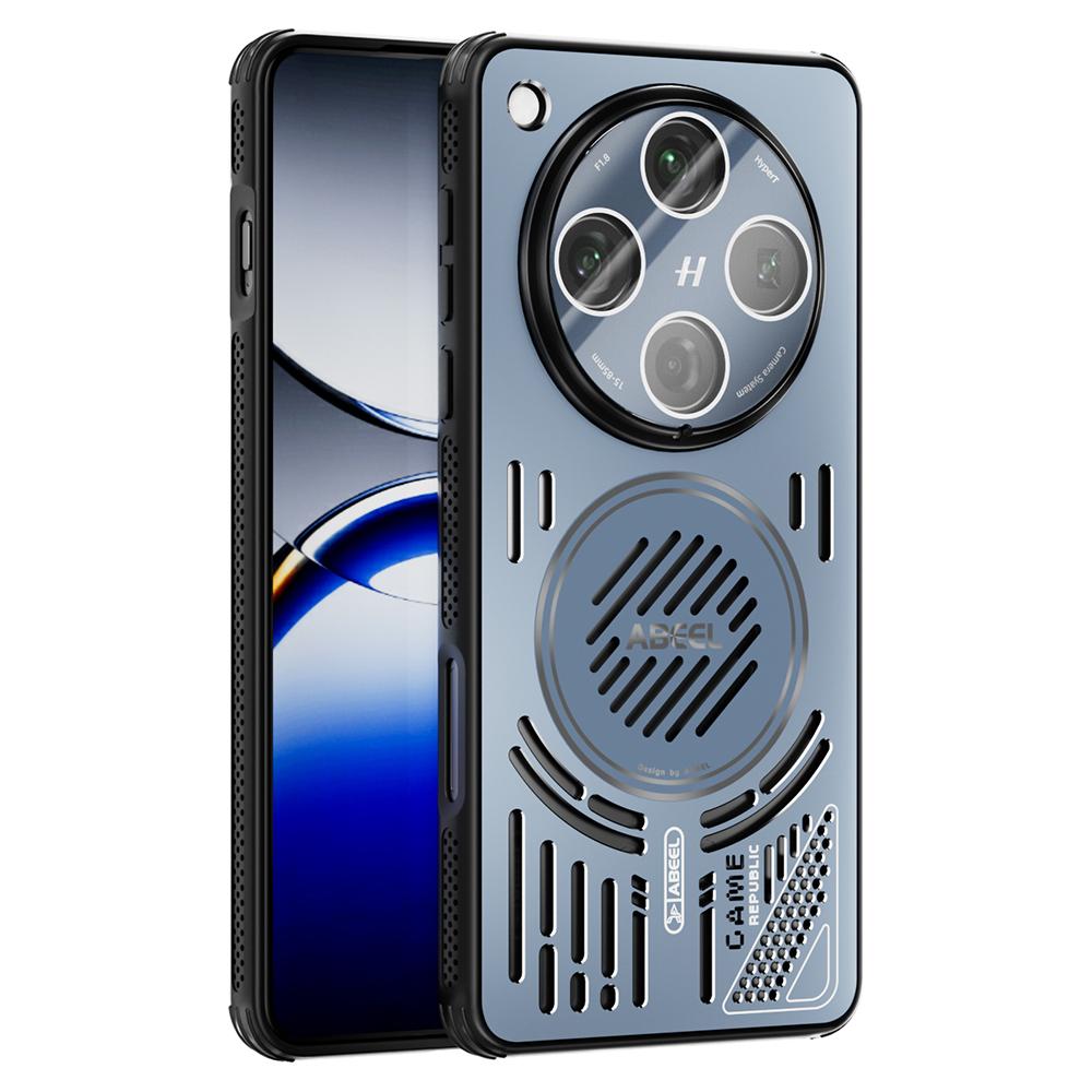 ABEEL For Oppo Find X8 Pro 5G Magnetic Case Aluminium Alloy+PC+TPU Hollow Heat Dissipation Phone Cover