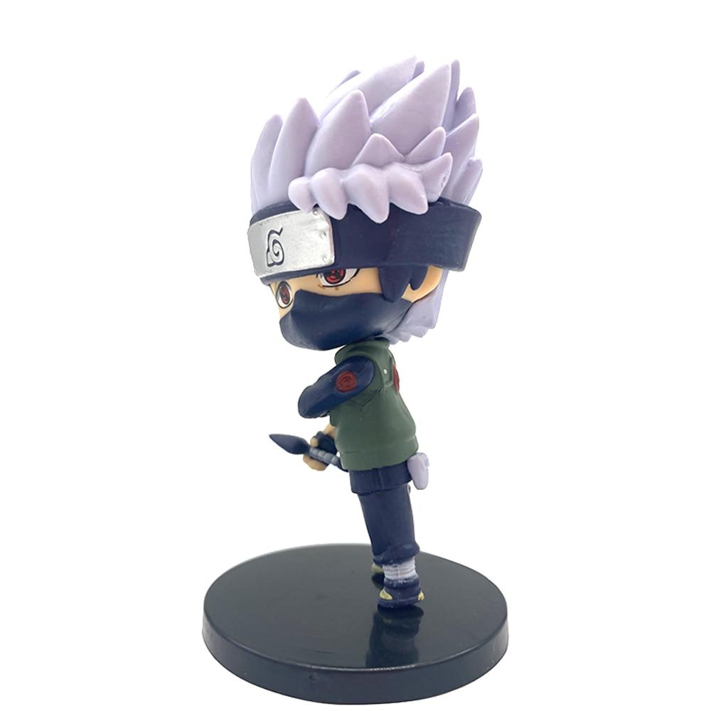 Naruto Shippuden Action Figure Anime Model Doll Hatake Kakashi Q Version Action Figure Pvc 4 Inch Statue Collectible Toys Gift