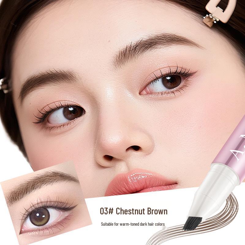 A.M.G One-Stroke Quick-Dry Brow Pencil: Natural Smooth Outlines, No Smudge, Perfect for Beginners.