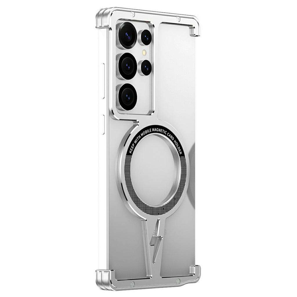 For Samsung Galaxy S25 Ultra Magnetic Bumper Case Aluminium Alloy Metal Frameless Phone Cover