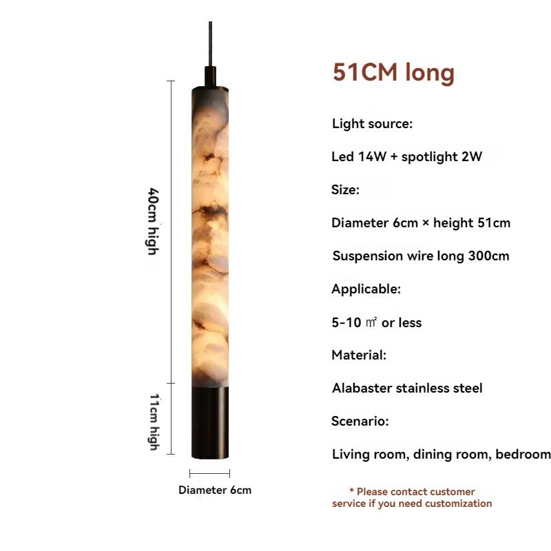 Spanish natural marble pendant light modern luxury villa hotel bar bedroom light home decoration simple design pendant light