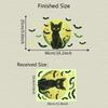 Halloween Luminous Bats Black Cats Bedroom Living Room Home Background, Atmosphere Decorative Wall Stickers