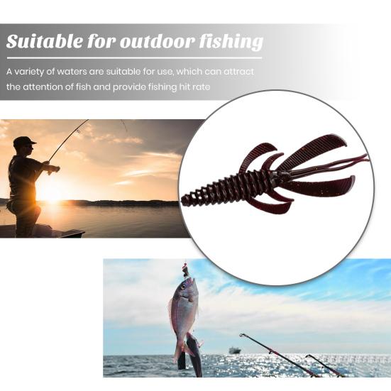 10Pcs Fishing Baits Bright Color Highly Simulated Groove Design Soft Texture High Toughness Colorful Soft Lures Bionic Baits