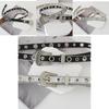 Womens Fashionable Rhinestone Belt Versatile Pu Leather Waist Belt Trendsetters For