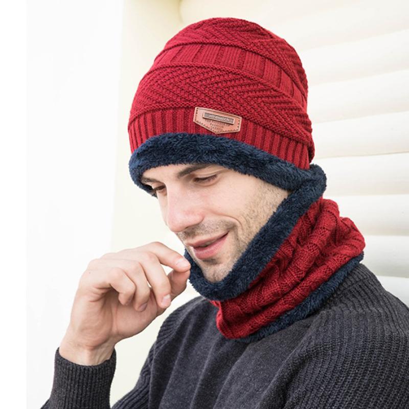 Зимние шапки для мужчин Skullies Beanie Hat Зимняя кепка для мужчин и женщин Шерстяной шарф Шапки