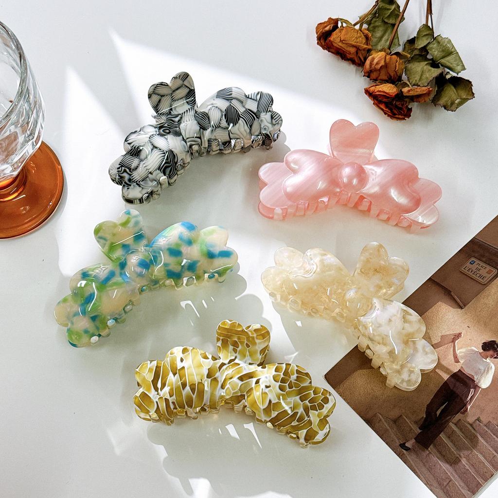 Acetate Elegant Multicolor Hair Claw For Chic Updos And Fashionable Everyday Hairstyles