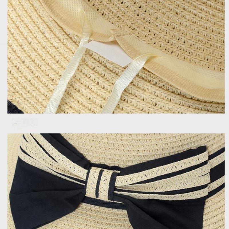 Sun Hat Women Summer Sunshade Sun Hat Beach Hat Bow Cool Hat Casual Fisherman Hat