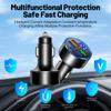 150W Car Charger PD QC3.0 USB Type-c Fast Charge Cigarette Lighter Plug 5 Port with Digital Voltage Display for iPhone Samsung