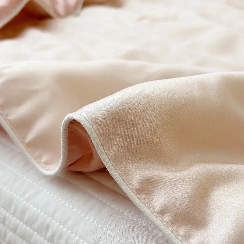 Premium 100 Lyocell Cooling Blanket for Kids Adults Soft Skin Friendly Summer Comforter Air Conditioner Quilt