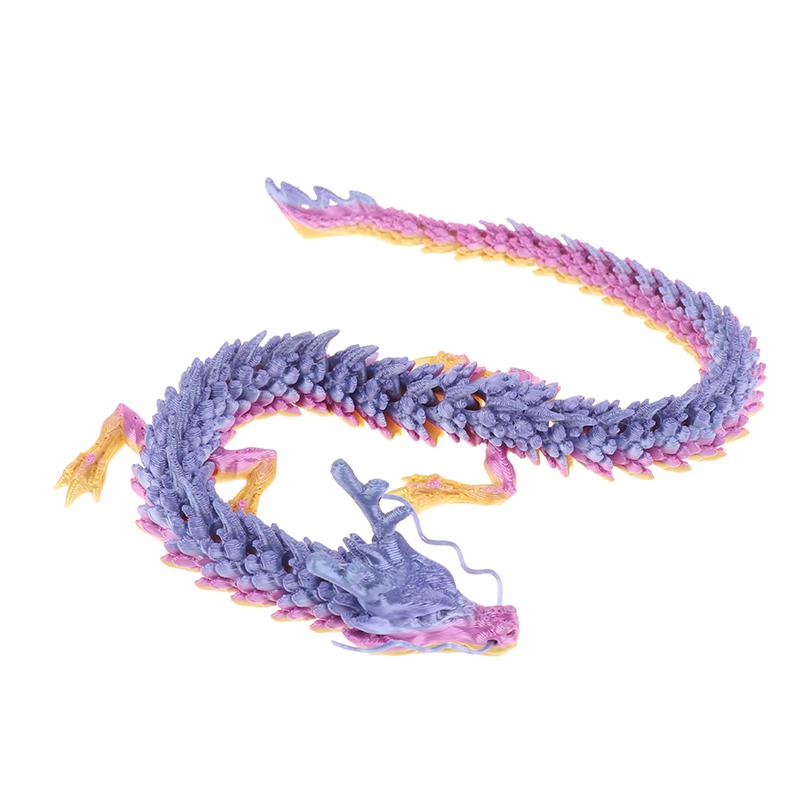 1 Piece Ideal Gift Gem Dragon Fidget Toy 30Cm 3D Printed Rotatable Articulated Dragon For Kids With Adhd Birthday Gifts