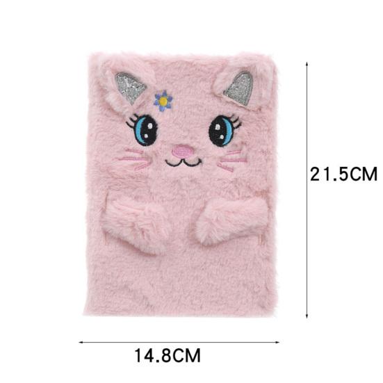 Мультяшный кот, панда, журнал, пушистый дневник, блокнот для девочек, подарок на день рождения