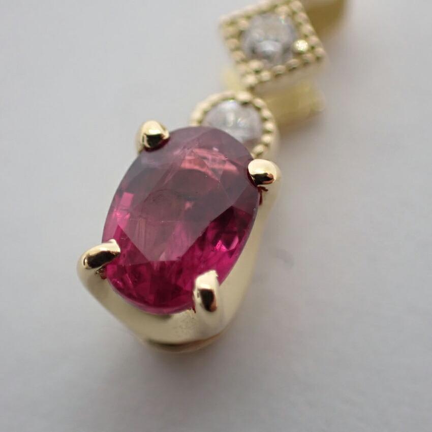 [New] K18 Ruby/Diamond OV Pendant Top [f1-2]
