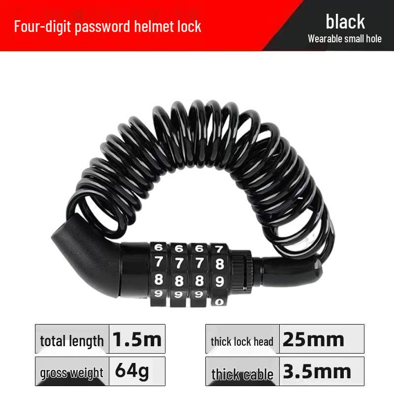 Универсальный электрический замок для шлема с крючком для ключей для безопасности мотоцикла