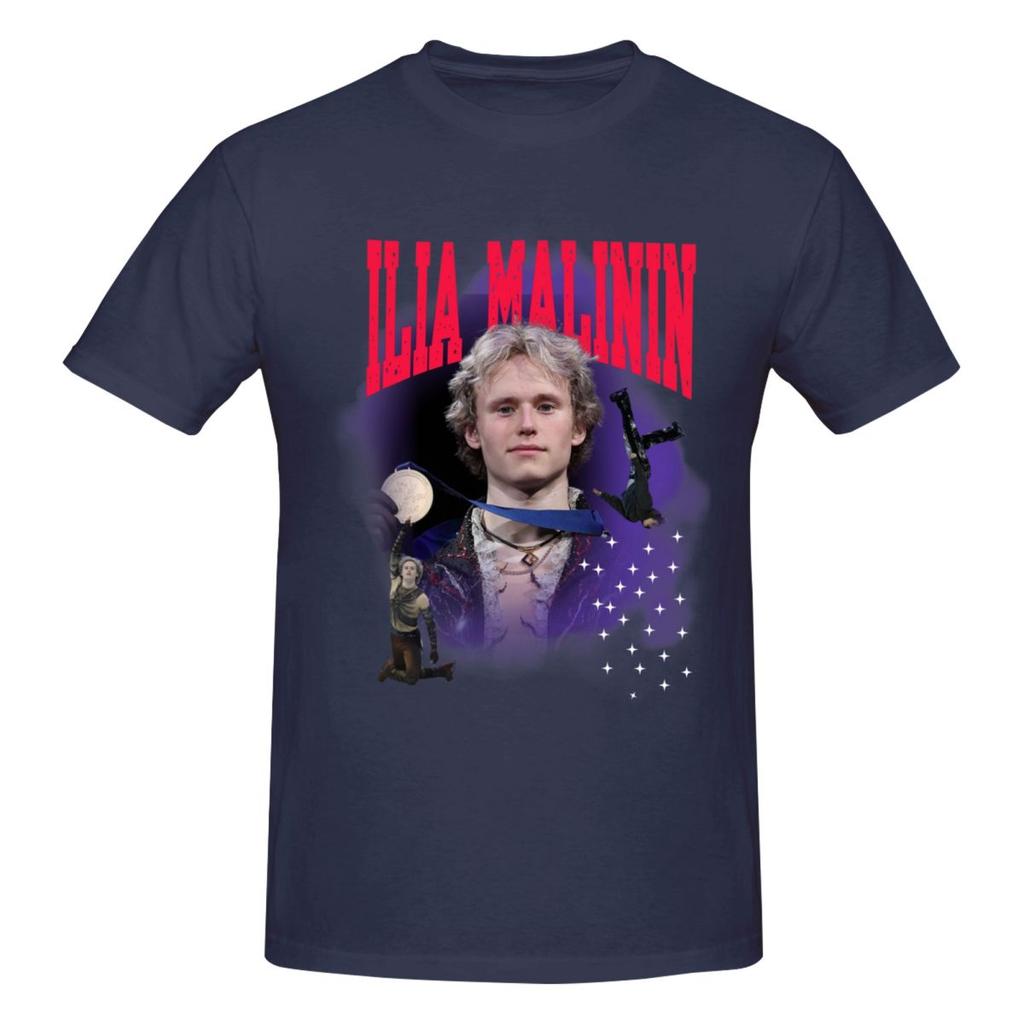 Unisex Ilia Malinin Vintage T Shirt Streetwear O-neck Cotton Tee Shirt