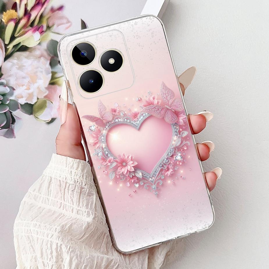 For Realme Note 50 Case RMX3834 Cute Cat Painted Cover Clear Silicone Soft TPU Phone Case For Realme Note 50 Note50 Fundas Coque