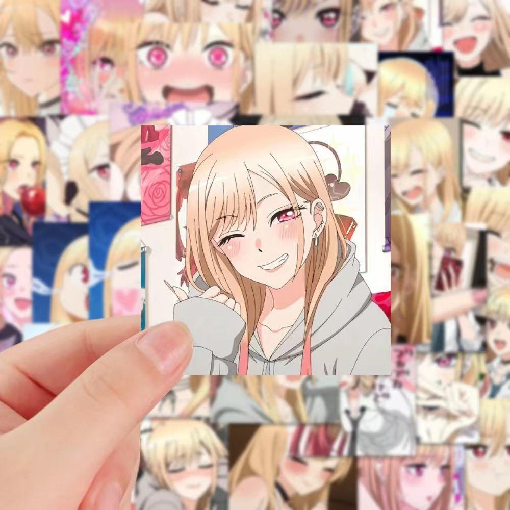 Цветные наклейки Kitagawa Marin, 50 листов(не повторяется), Водонепроницаемый и солнцезащитный крем