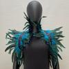 Faux Feather Shawl Shoulder Wrap Cape Soft Adjustable Retro Gothic Collar Cosplay Party Stage Performance Faux Feather Scarf Dancer Costume