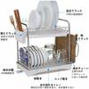 Dish Dryer/Drainer, 2-Tier, Large Capacity, Over-the-Sink Drainer with Automatic Drainage, Stainless Steel, Slim Design, Holds Plates, Chopsticks, Pot