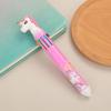Cartoon Multi-Color Ballpoint Pen - 10 Colors for Cute Graffiti and Art, Ideal for Students