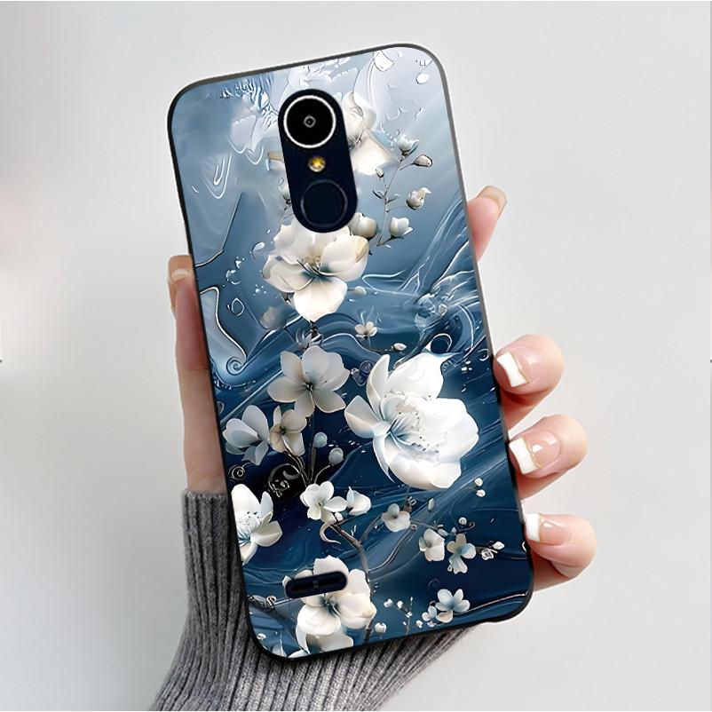 Чехол для LG K8 2017/LG K8 2018/LG K9 2018 Мягкий Силиконовый Черный Корпус для LG K10 2016/LG K10 2017 Чехол Милый Цветочный Мультяшный Чехол