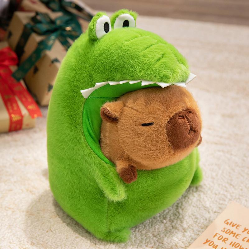 In Crocodile Capybara Suit Plush Doll Soft Stuffed Toy With Pp Cotton Filling