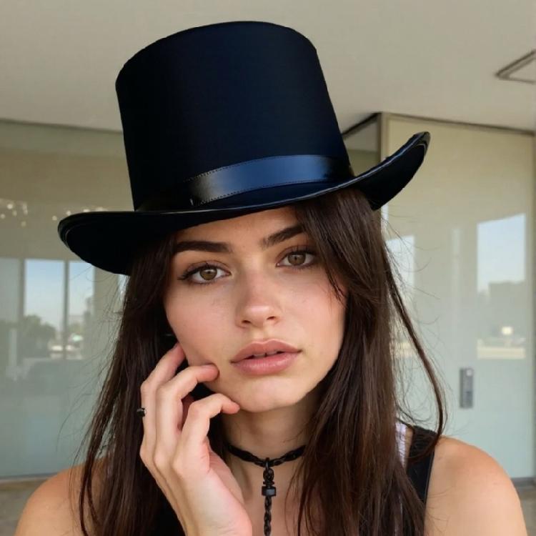 Stage Performances Flat Top Hat HippiesCap Fedoras Hat DanceParty Hat Headwear