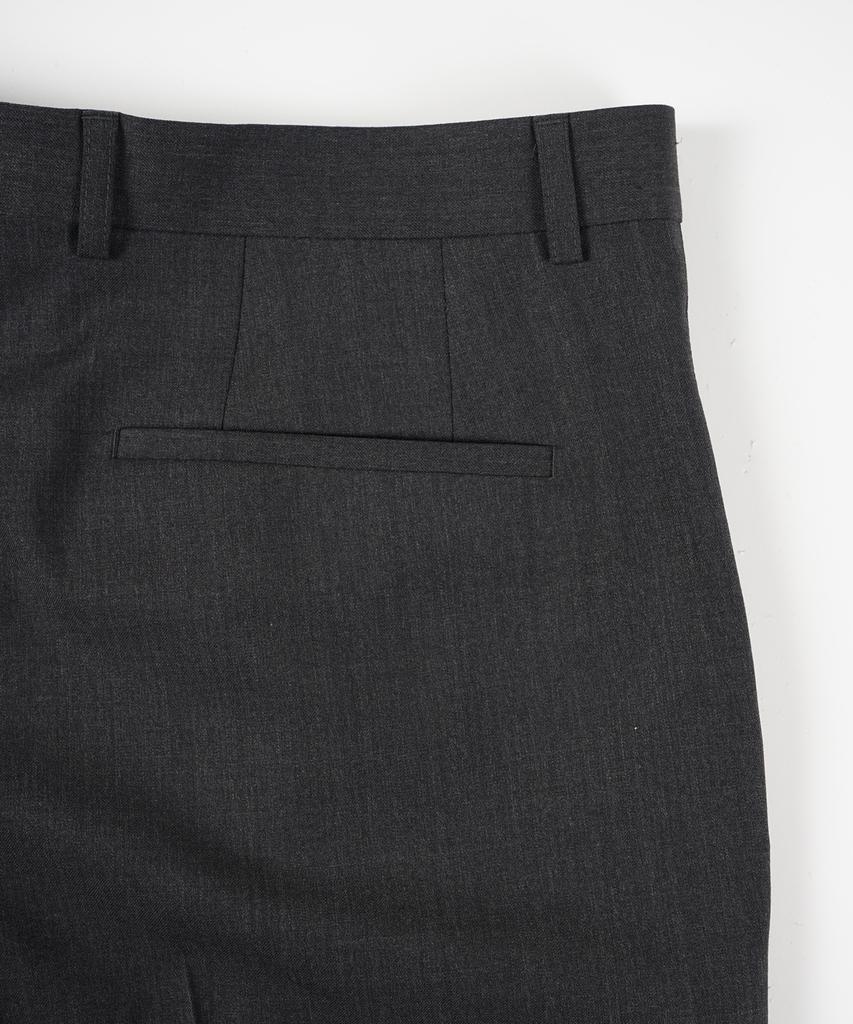 BIRBANTE Tailored Single-Pleat Setup Slacks - Charcoal