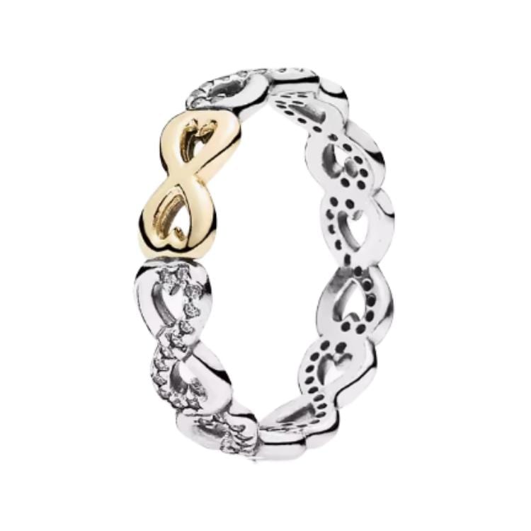 Pandora 925 Sterling Silver Rings Women's Silver 190948CZ