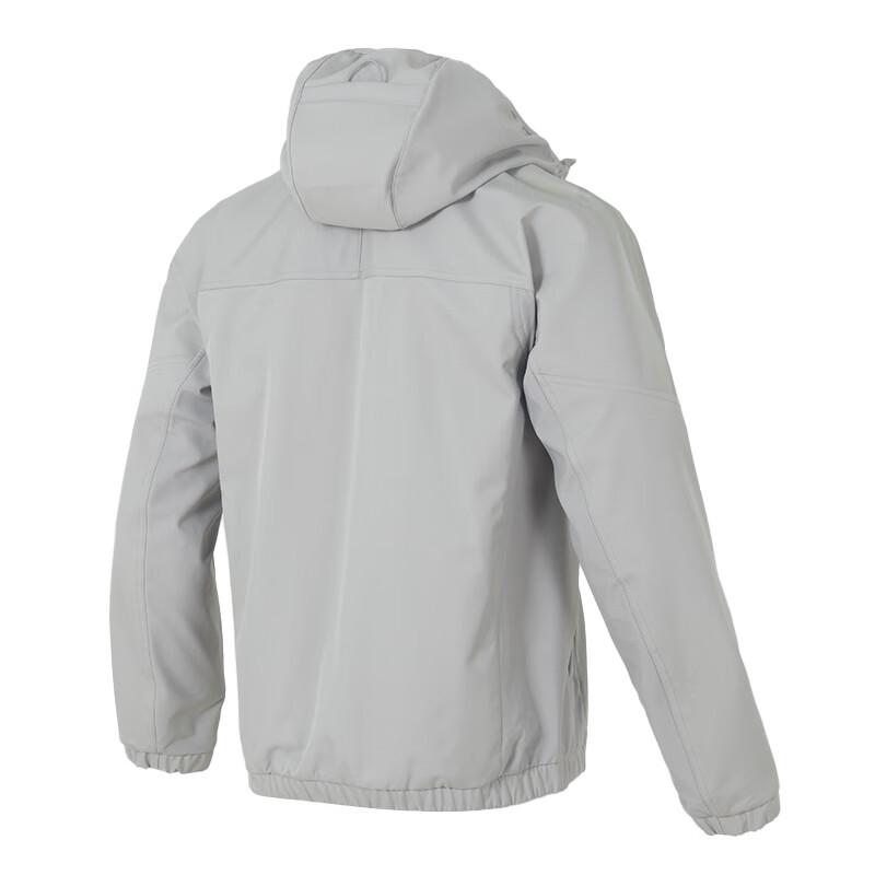 adidas Мужская спортивная куртка с капюшоном металлического серого цвета KG5179