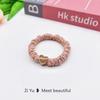 Textured Geometric Love Beaded Hair Ring - Black Rubber Band, Korean Style
